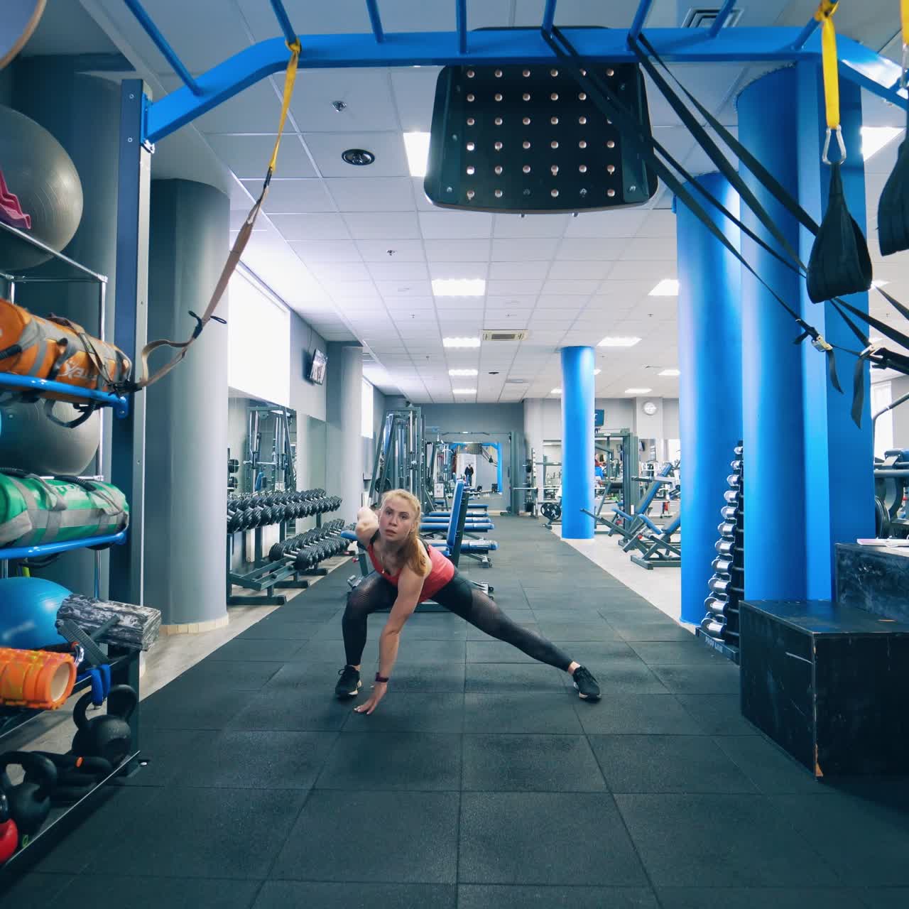 Attractive fit woman in gym