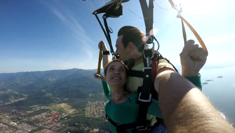 paragliding selfie portrait beauty woman