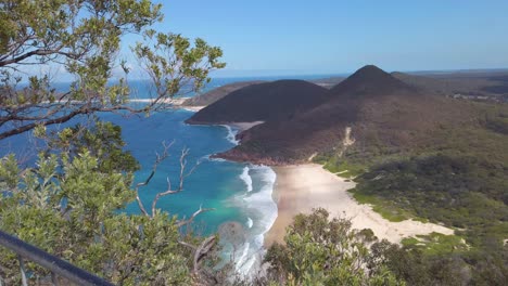 stunning view on four beaches from port stephens view plattform, central coast