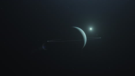 el planeta urano en el espacio exterior.