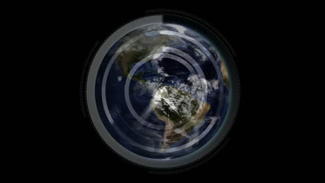reloj en movimiento rápido y el giro del globo