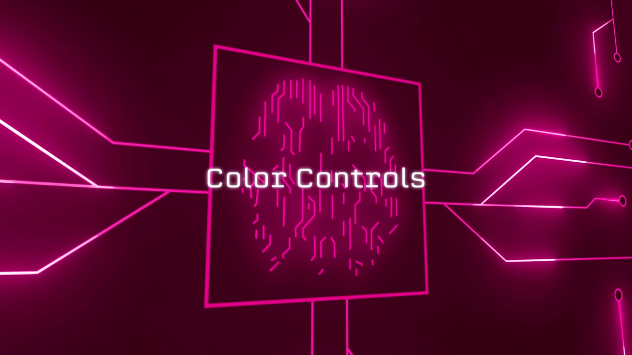 Digital Brain Circuitry Animation with Text Overlays