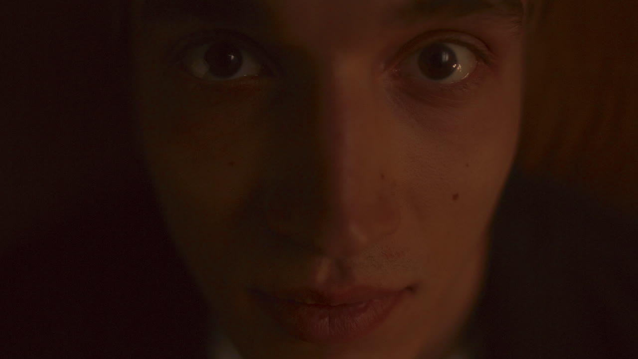 Close-Up Portrait of Young Handsome Man Looking into Camera