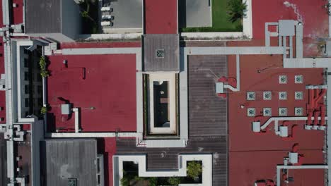 lowering drone shot of the paradisus playa del carmen rooftop in mexico