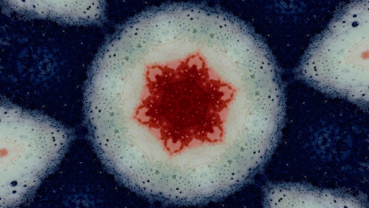 Abstract Circular Pattern with Bubble and Color Effects