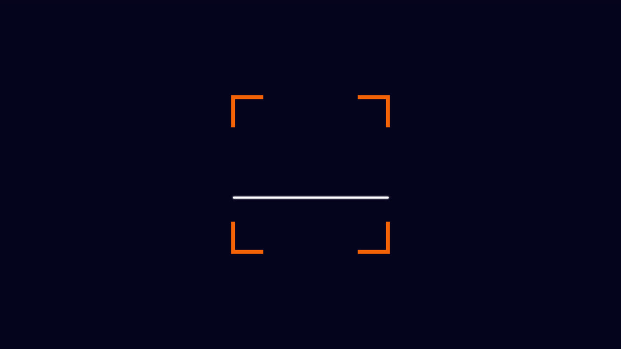 Digital Scanner Animation with Moving Line and Corner Brackets
