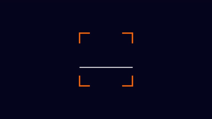 Digital Scanner Animation with Moving Line and Corner Brackets
