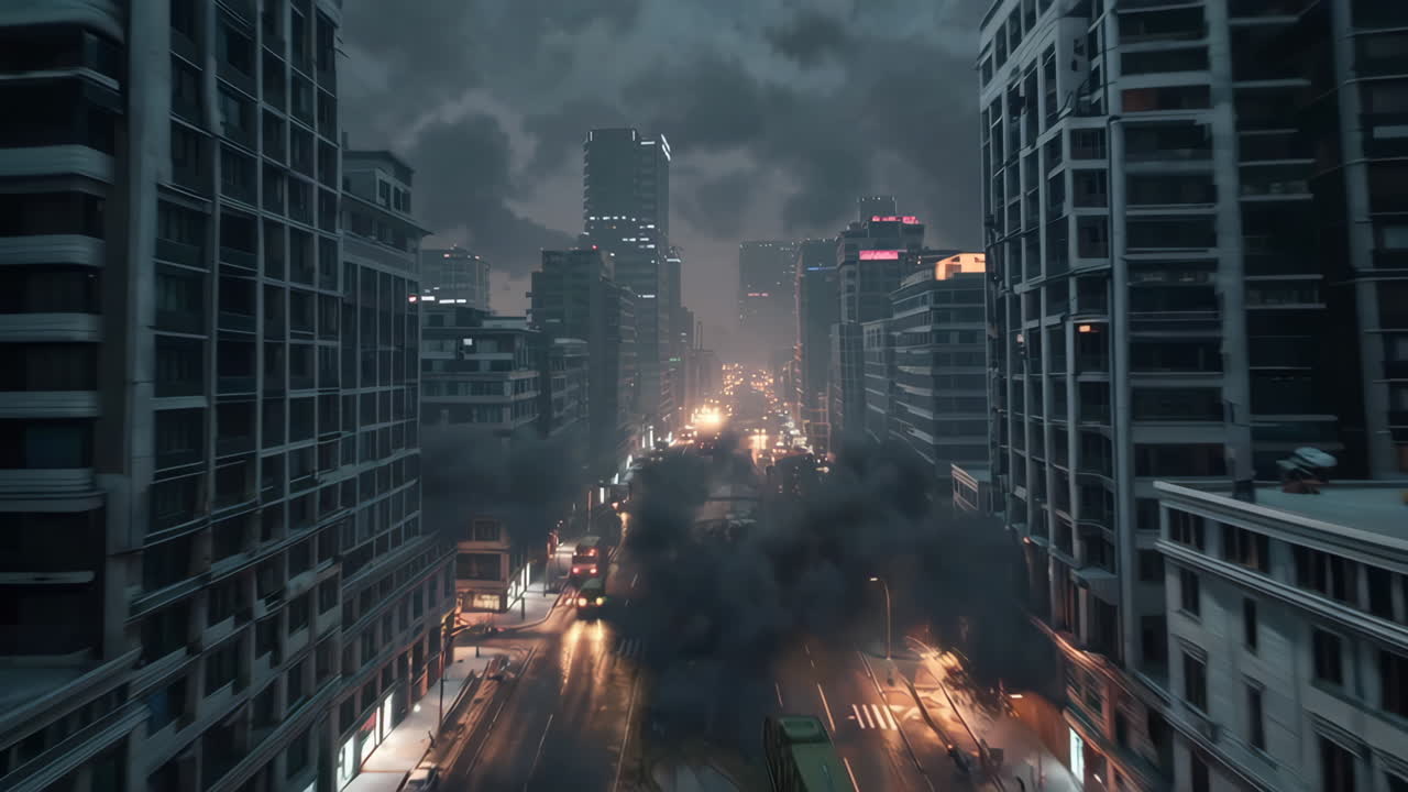 Post-apocalyptic City at Night