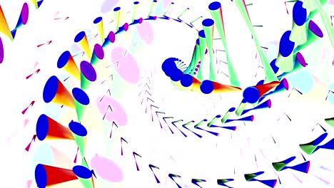 abstract lines of different colors on white
