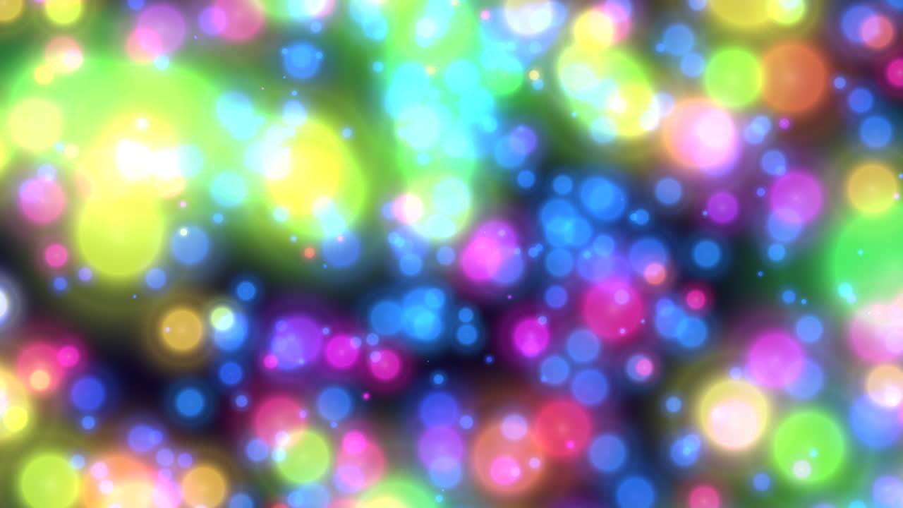 무작위적으로 날아다니는 무지개 반 ⁇ 이는 밤하늘