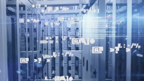 animation of data processing over computer servers