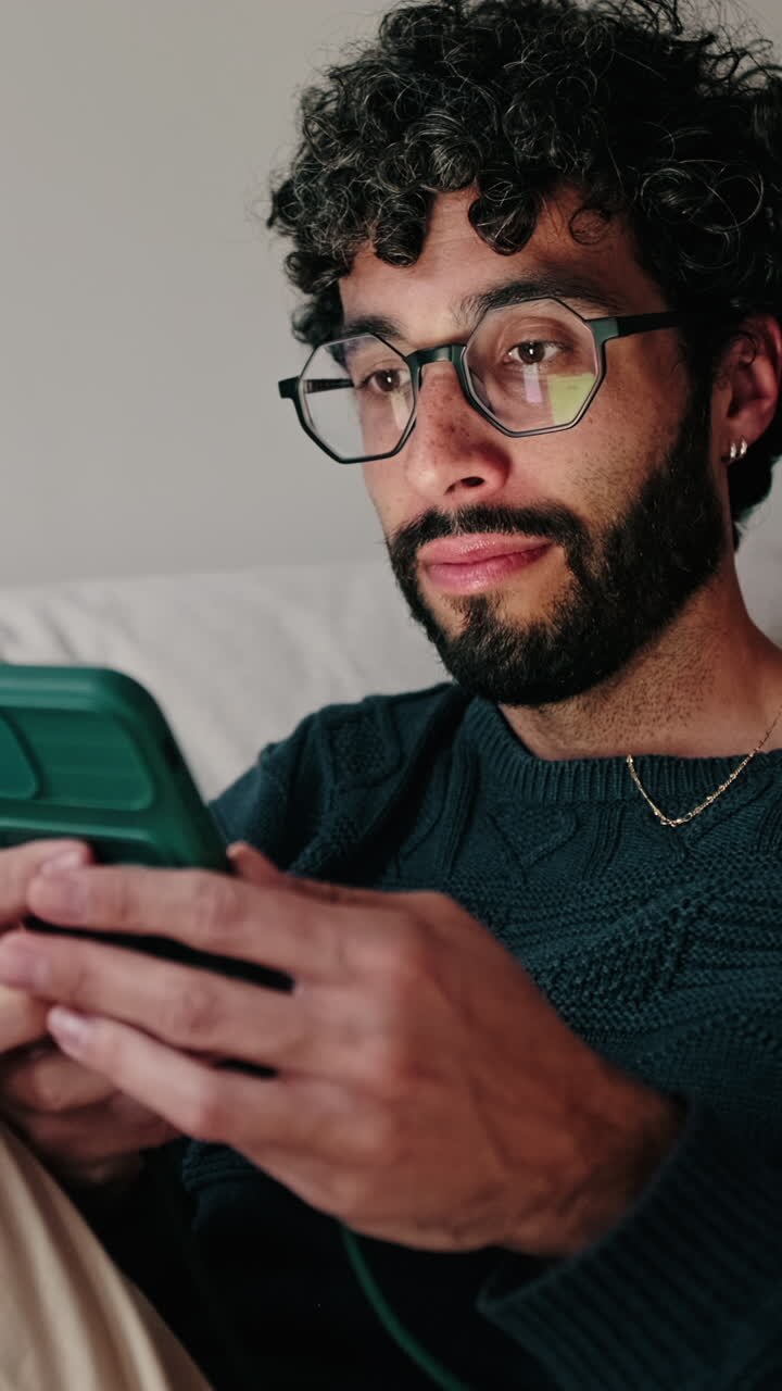Young man or gay at Home on the Couch