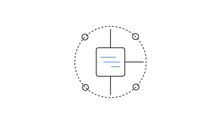 Minimalist Animated Graphic of a Rotating Data Node