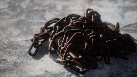 Vintage-rusty-hand-made-iron-chain