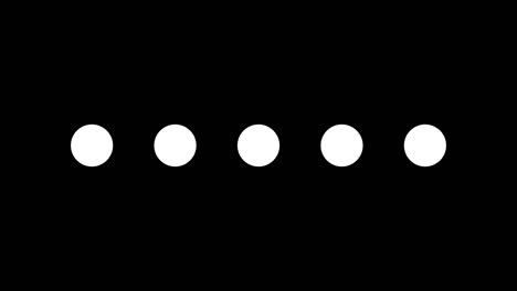 loading animation of white circles isolated on transparent background.