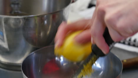 zesting a lemon