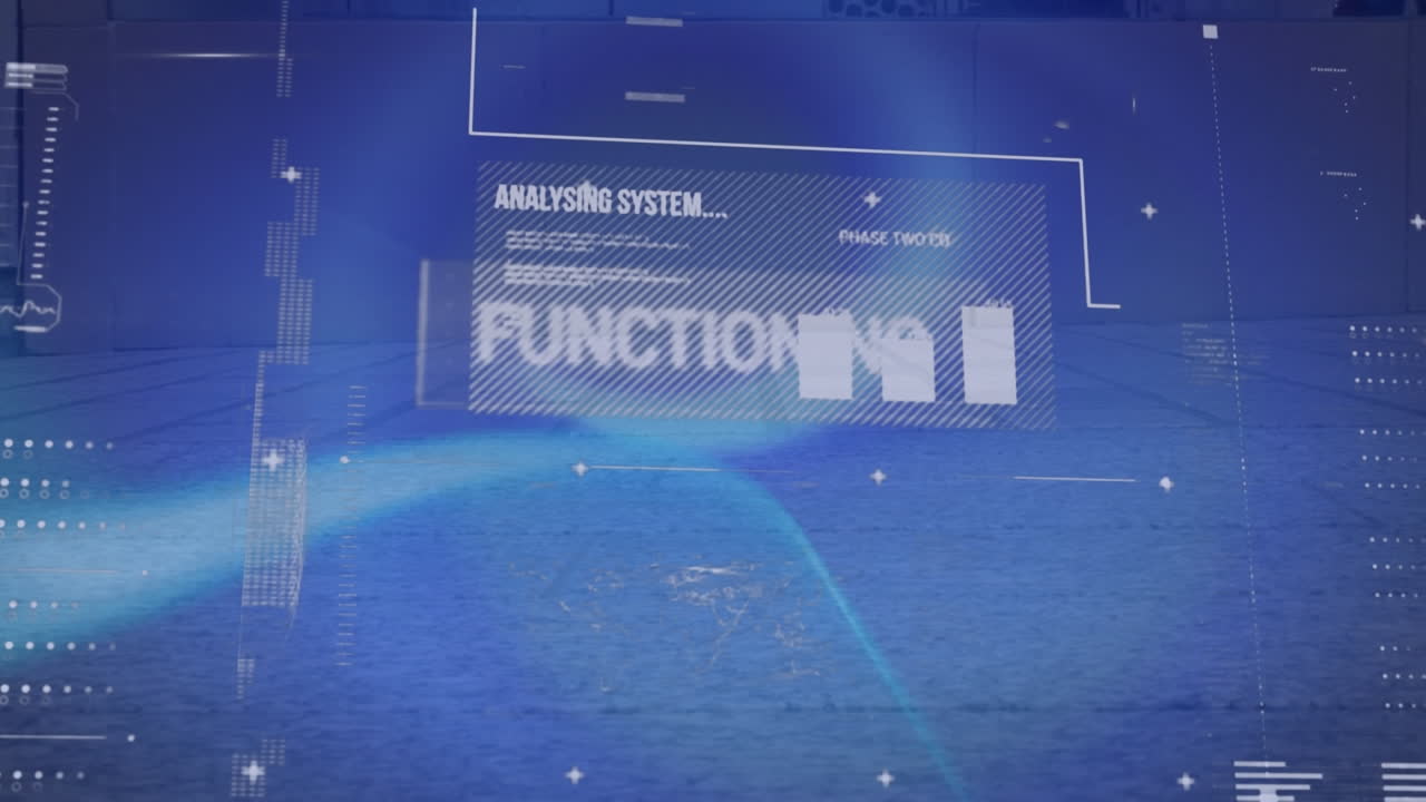 거리에서 는 사람들의 낮은 부분에 대한 데이터 처리에 대한 인터페이스의 애니메이션