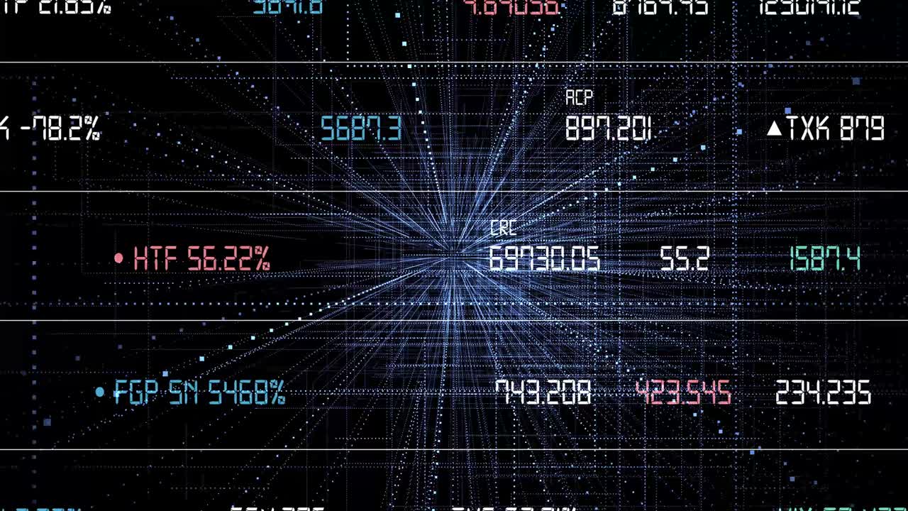 Data and report statistics, animation with graph diagrams.