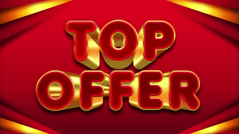 top offer promotional banner in red and gold