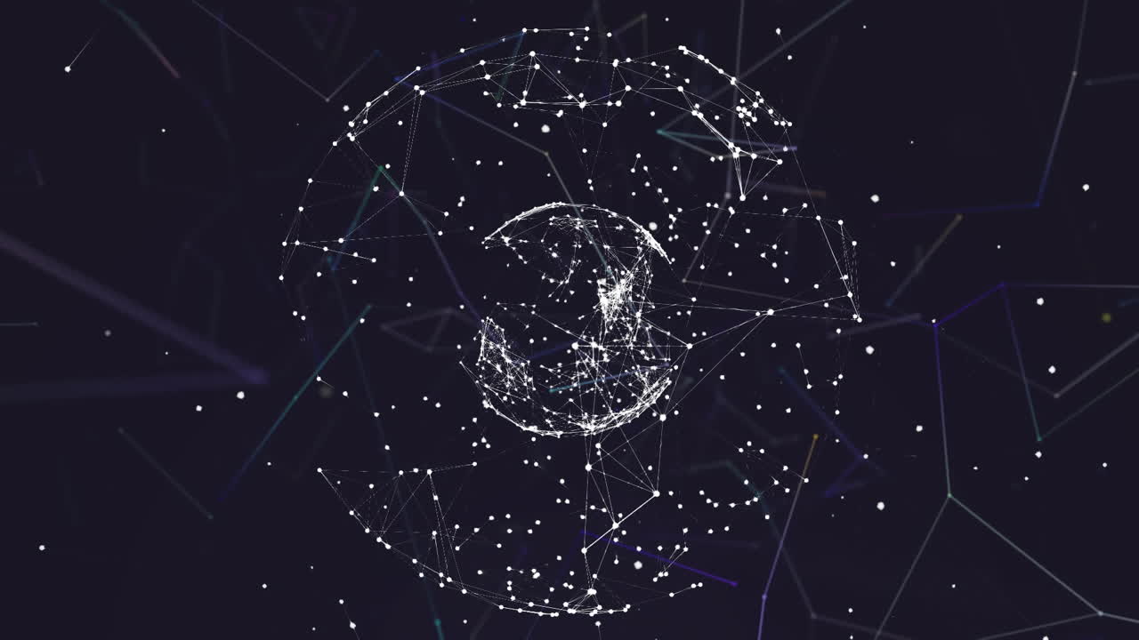 Animation of network of connections over globe