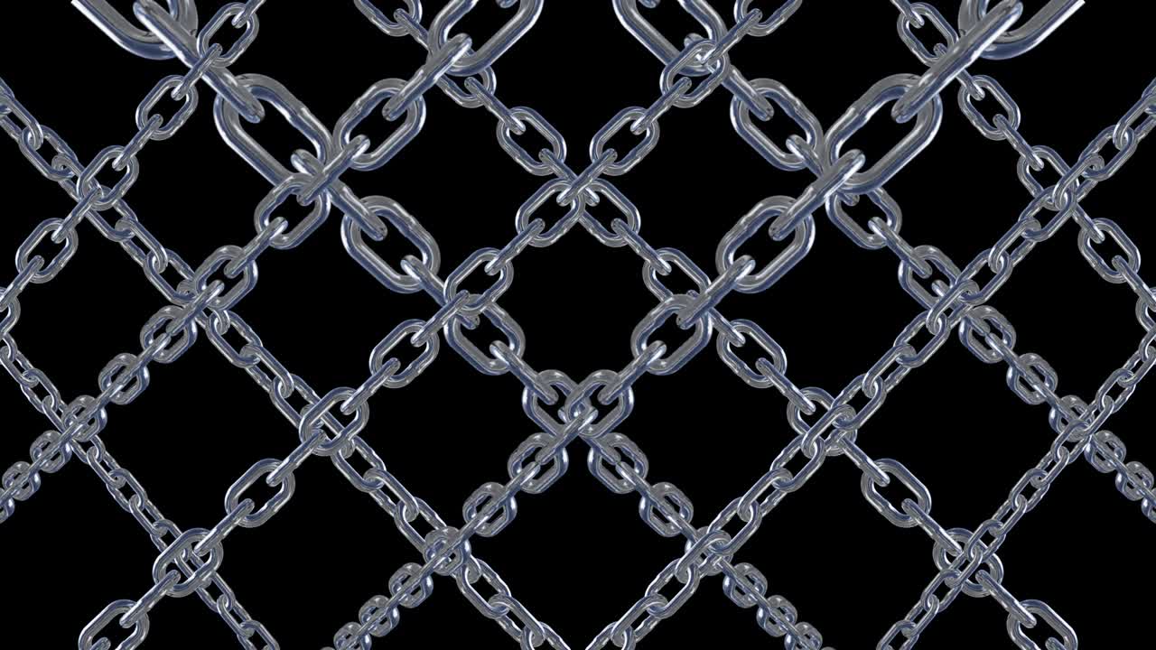 금속 체인 링크 연결 루프 애니메이션