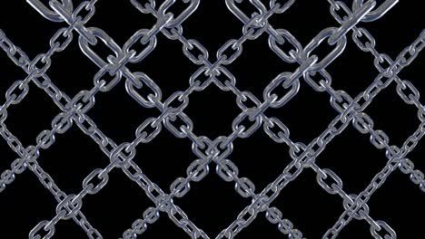 metal chain link connection loop animation