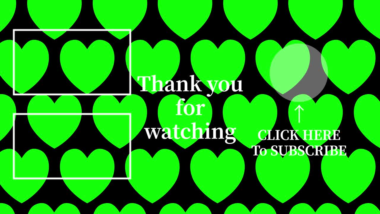 간단한 심장 움직임 엔드 카드 엔딩 스크린 모션 그래픽