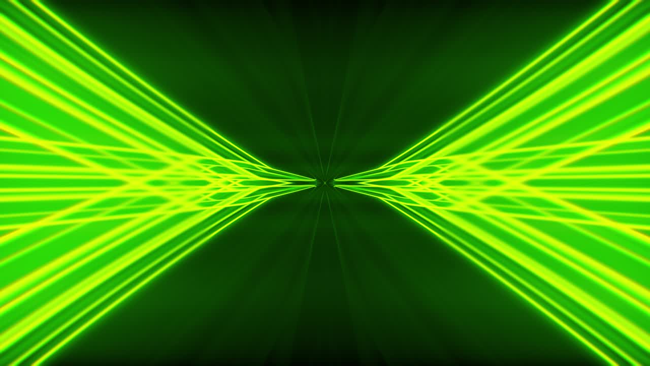 레이저 쇼, 추상적인 녹색 조명, 음악 장면의 배경, vj 루프