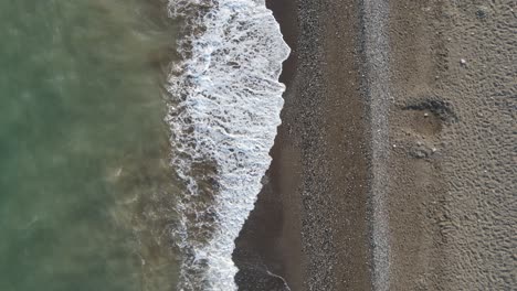 waves crashing on shore