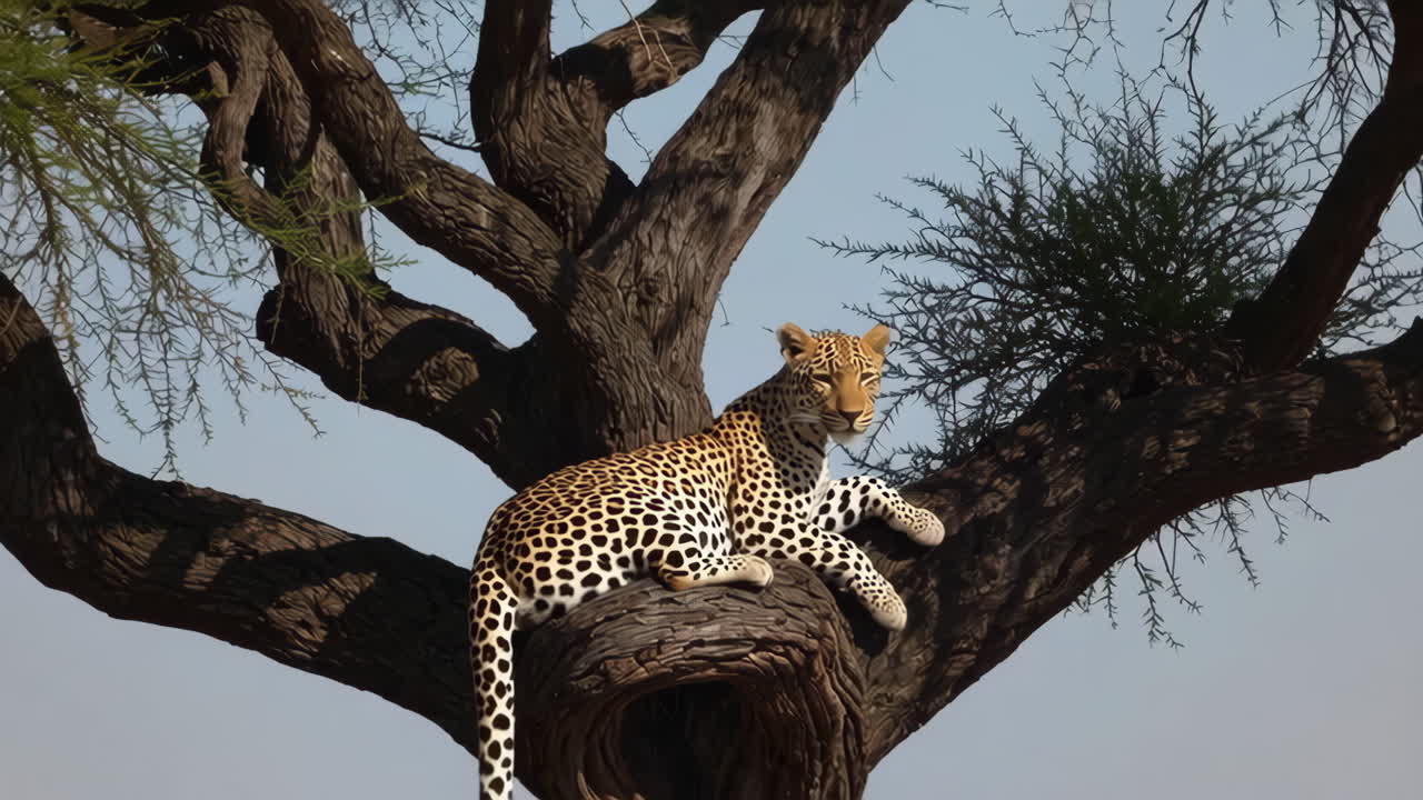 Leopard Resting in Tree