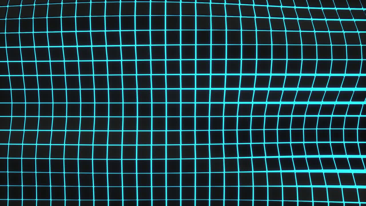 superficie ondulada hecha de cubos negros con fondo brillante