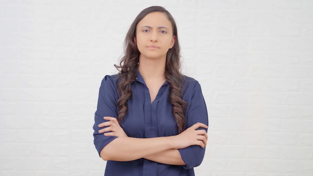 Indian girl judging someone in house