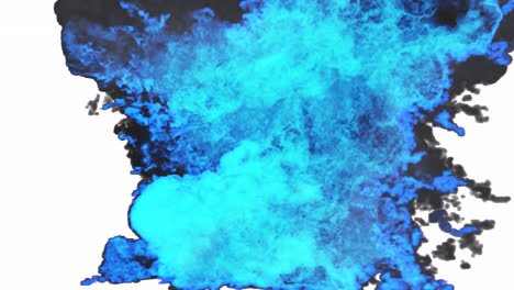 Blue and Black Ink Explosion