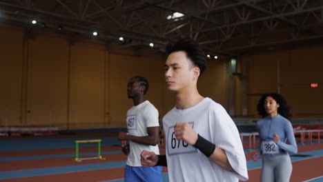 young people running indoors