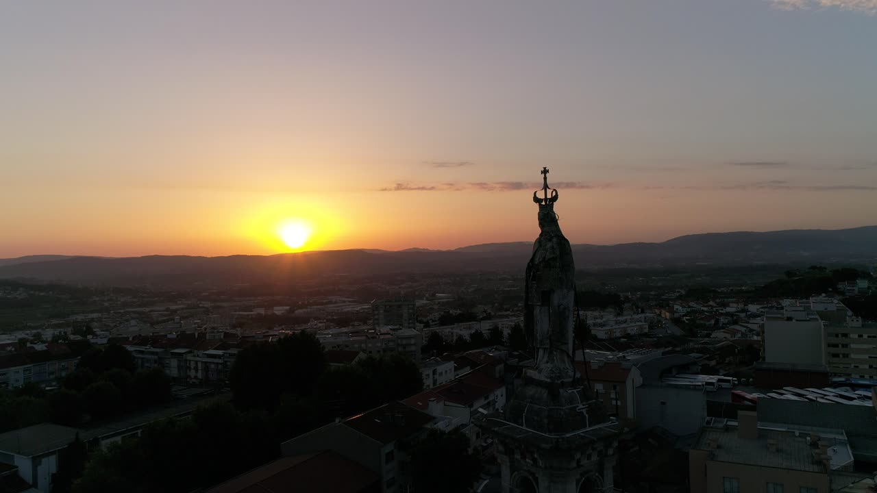 Chiesa al tramonto nella città di Braga, Portogallo