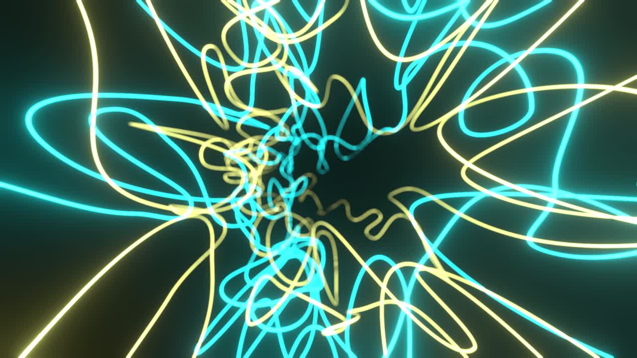 Dreamy & colourful neon effects, infinity or seamless loop.