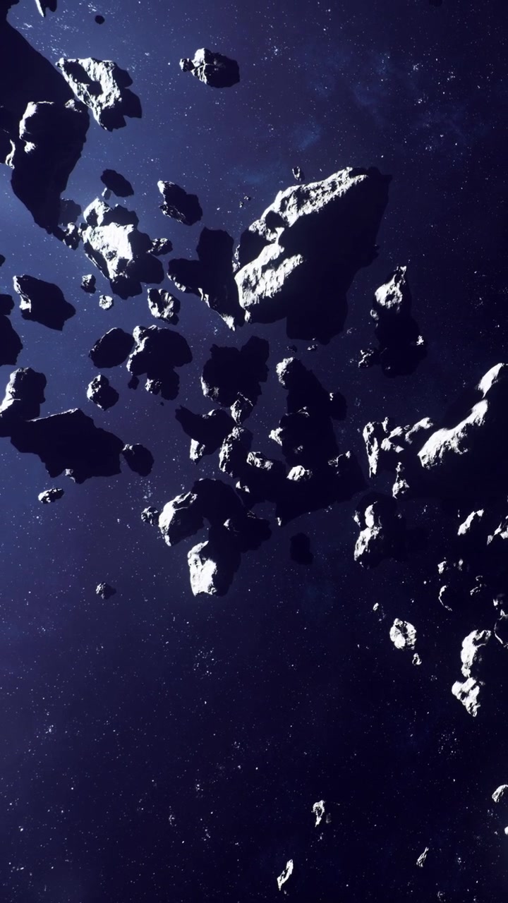Esplorando un denso campo di asteroidi nello spazio profondo durante un viaggio cosmico
