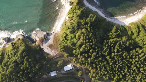 seaside in bay overhead view