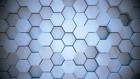 4k abstract tech honeycomb grid. 3d animation.
