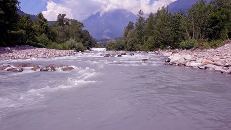 part of the river etsch - adige, between meran and algund