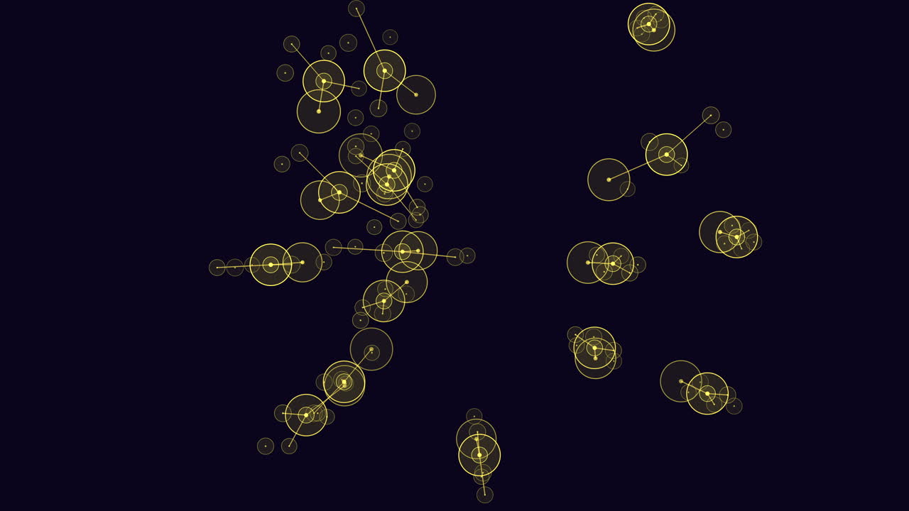 Abstract image depicting a visually stimulating pattern of multicolored circles against a black background. The varying hues and sizes create a captivating and dynamic visual composition