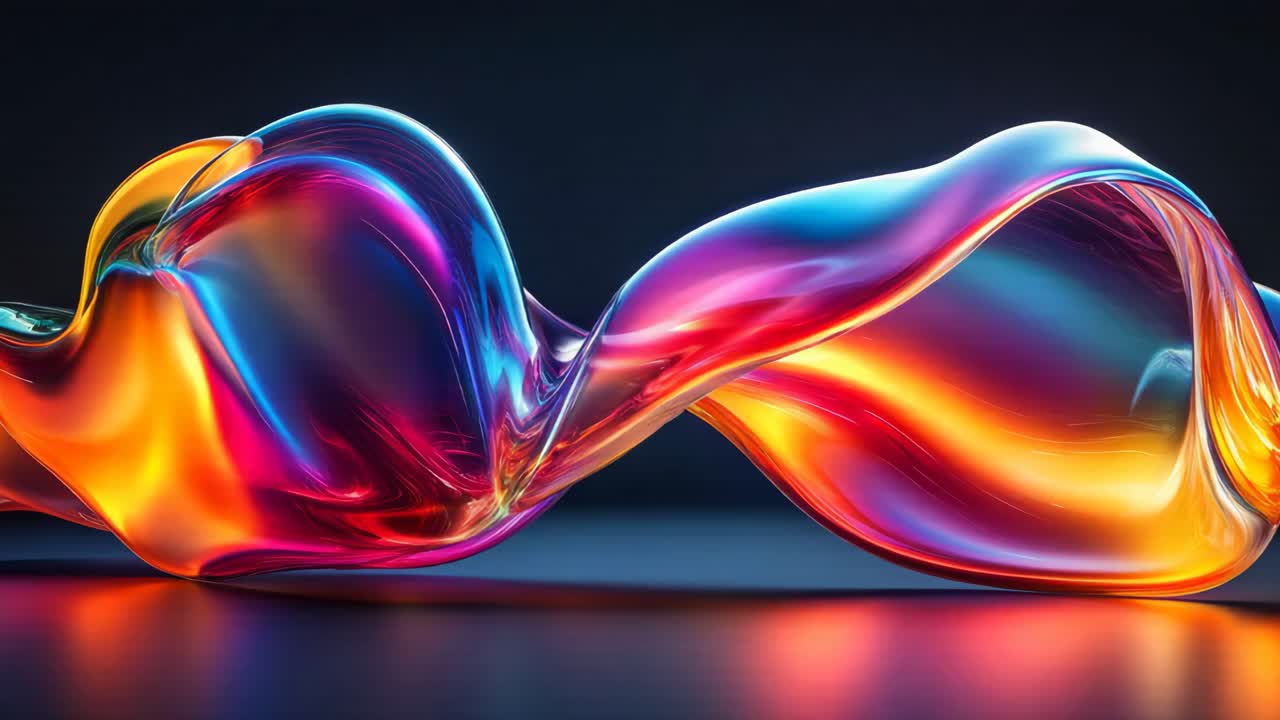 Abstract Colorful Liquid Shapes