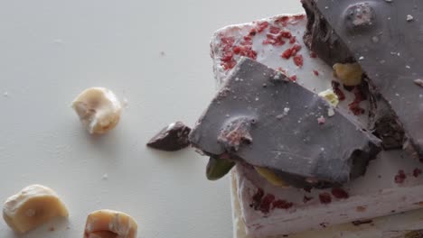 artisan chocolate with hazelnuts and pistachios