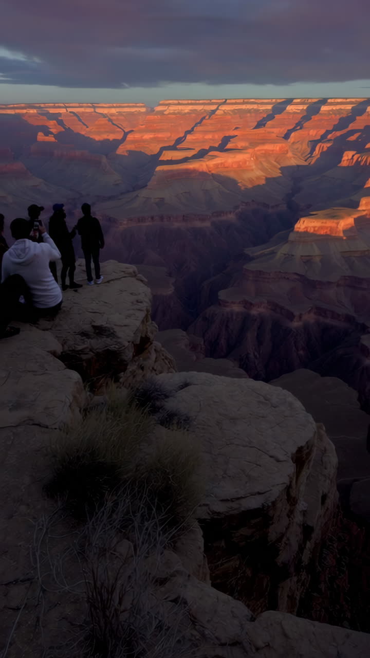 Grand Canyon Sunset Views with Tourists