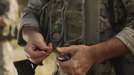 Soldier Loading Ammunition