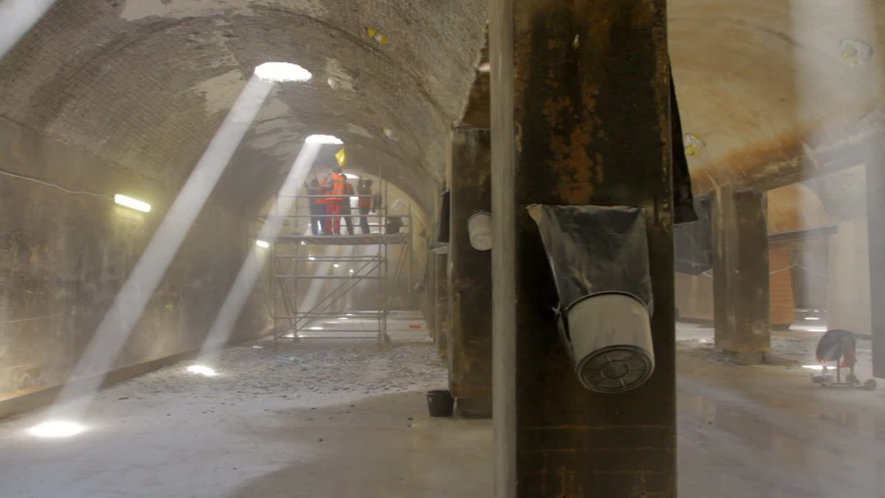 실내 건설 현장의 비계