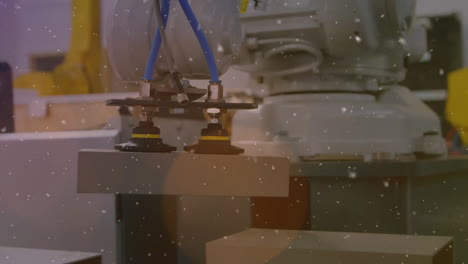 animación de partículas brillantes sobre el robot
