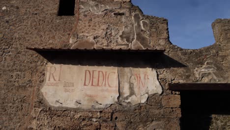 italy pompeii writing on wall pan left to right