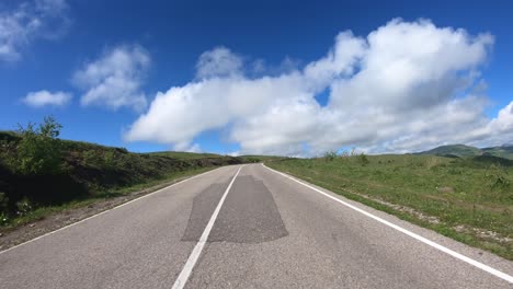 driving a car on a serpentine road