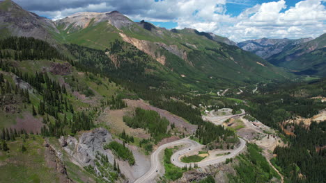 paso de la montaña roja, autopista del millón de dólares, colorado, ee.uu.